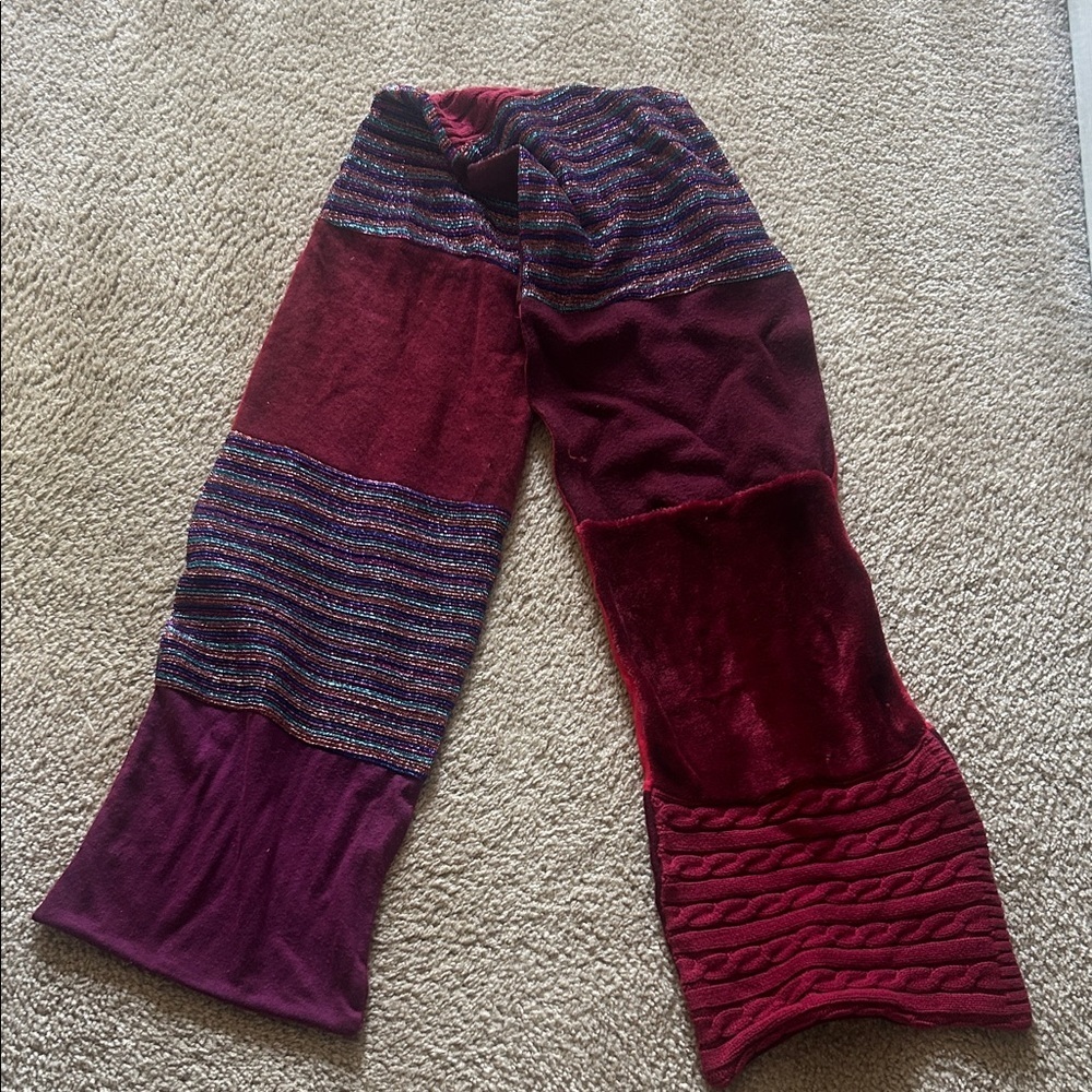ThredUp Recycled Plush Knit Scarf Burgundy Cozy Sustainable Fashion Wrap